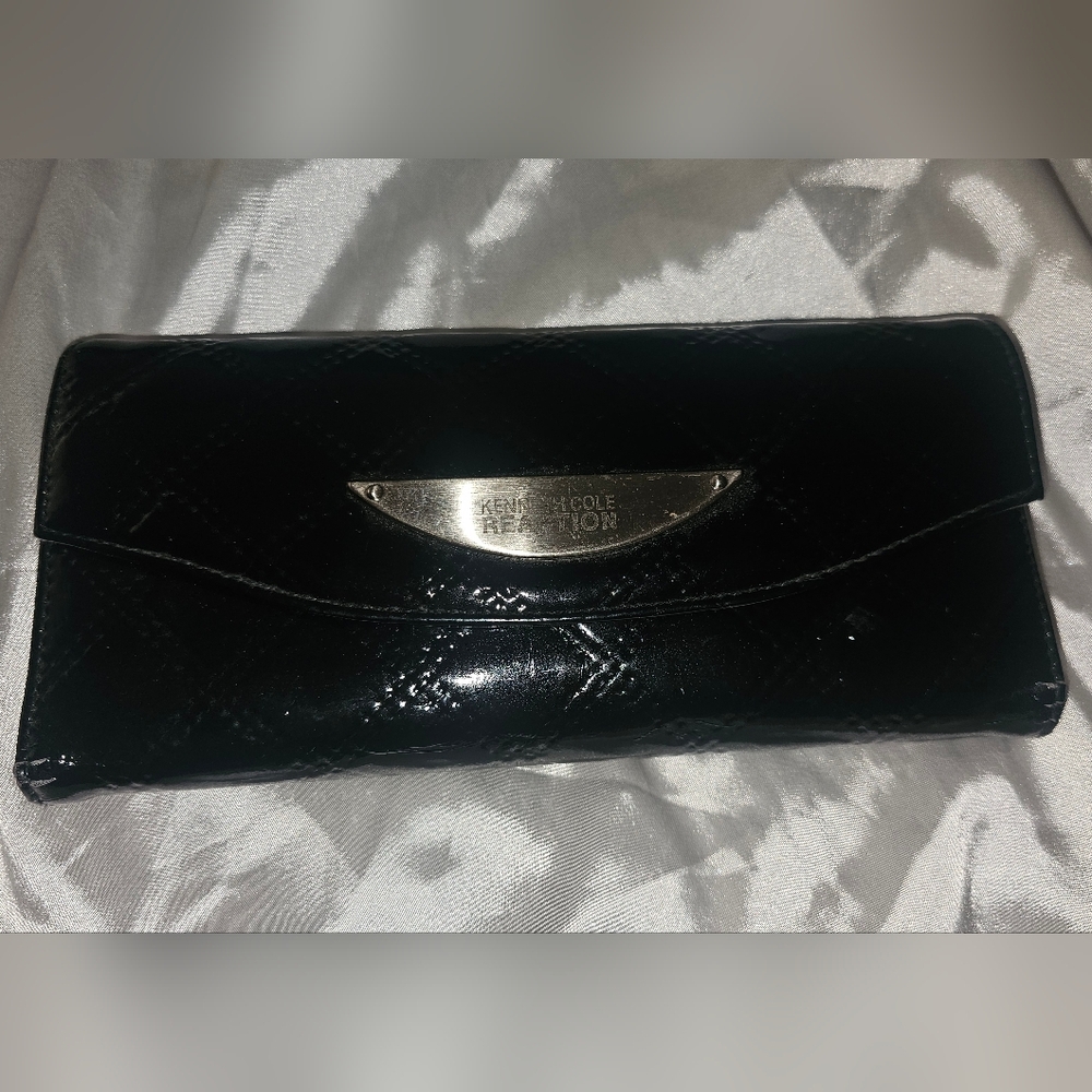 Kenneth Cole Black Quilted Clutch